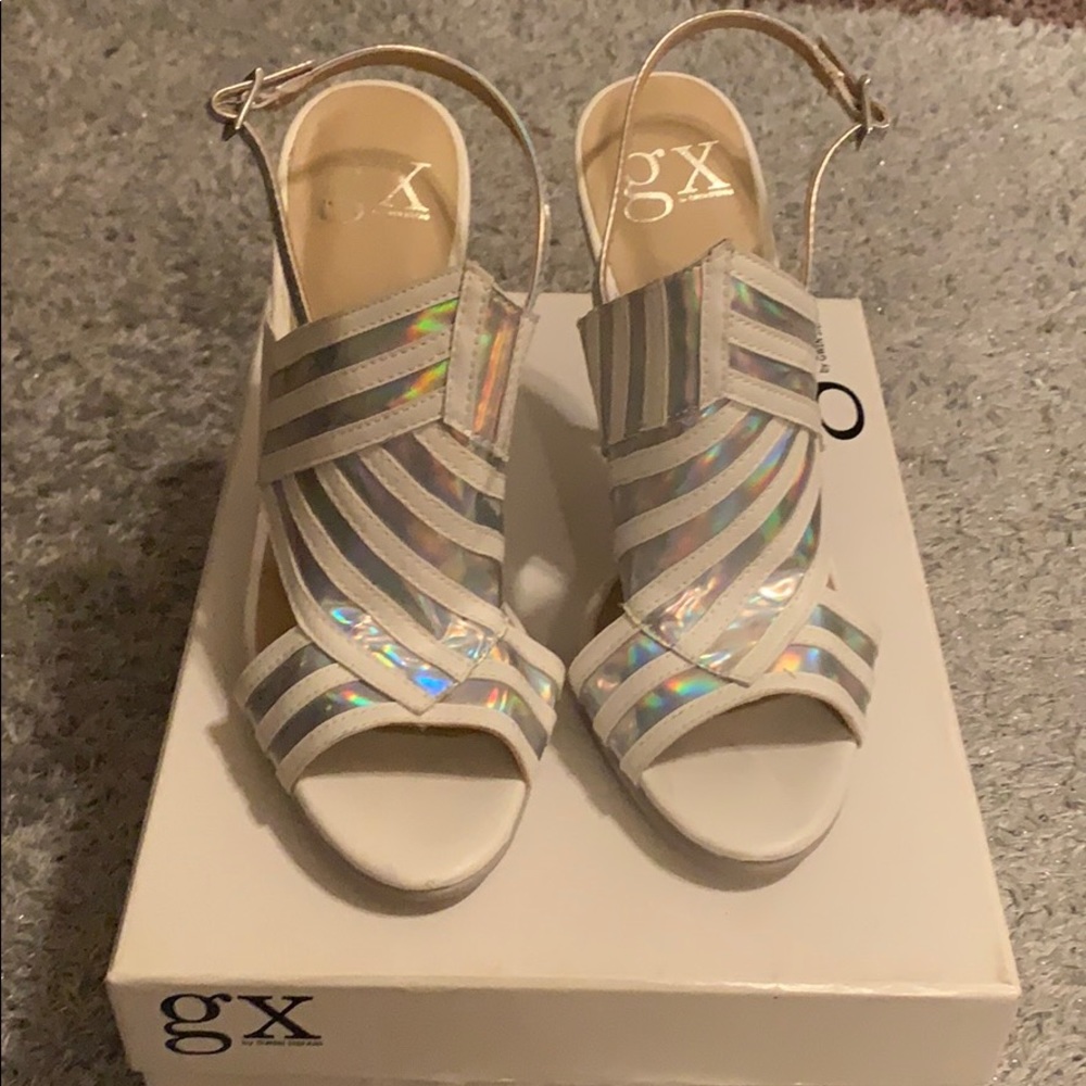 GX by Gwen Stefani white/ iridescent sandals